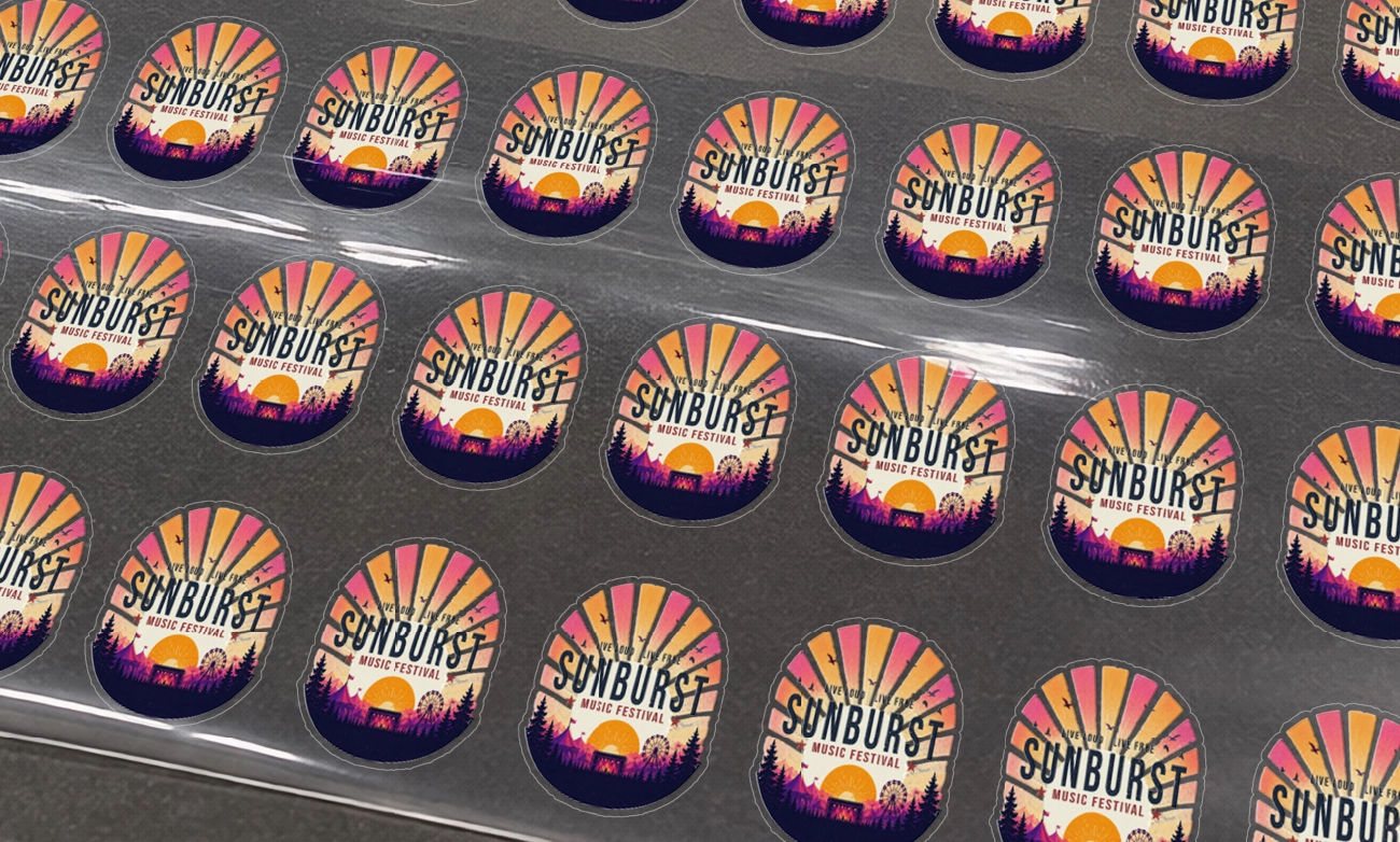 Roland MG2 ile basılıp kesilmiş etiket ve sticker'lar