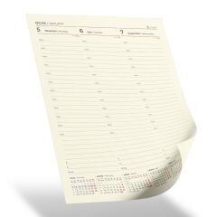 İNCİRLİ KAHVERENGİ TARİHLİ HAFTALIK AJANDA (20x28 CM)