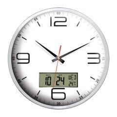 EUROPA917 ALÜMİNYUM METAL DUVAR SAATİ (350 MM)