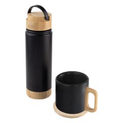 SERENLİ SİYAH 550 ML TERMOS KUPA SETİ