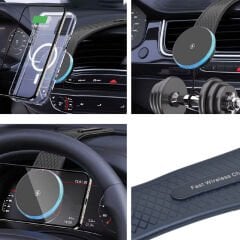 SAFİR SİYAH MANYETİK ARAÇ İÇİ ŞARJ CİHAZI