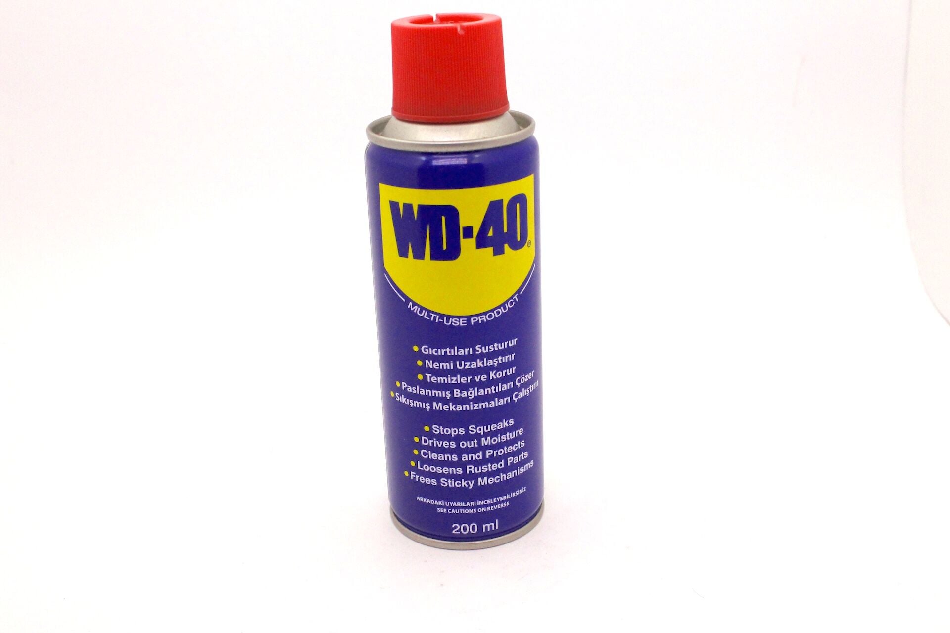WD-40 Çok Amaçlı Sprey – 200 ml | Pas Sökücü, Yağlayıcı ve Koruyucu