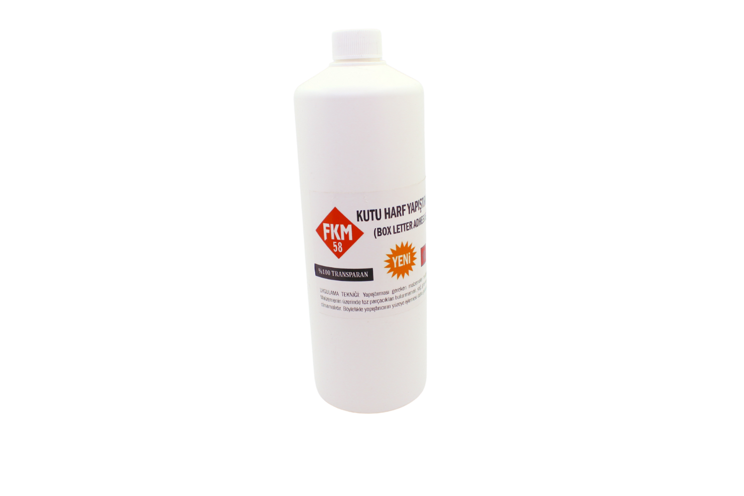 FKM 58 Kutu Harf Yapıştırıcı – Şeffaf Akrilik Bazlı Yapıştırıcı (1 Litre)