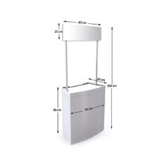 Kare Tanıtım Standı – 81 cm | Geniş, Taşınabilir ve Şık Sunum Alanı