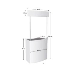 Kare Tanıtım Standı – 90 cm | Geniş Yüzeyli, Taşınabilir Promosyon Masası