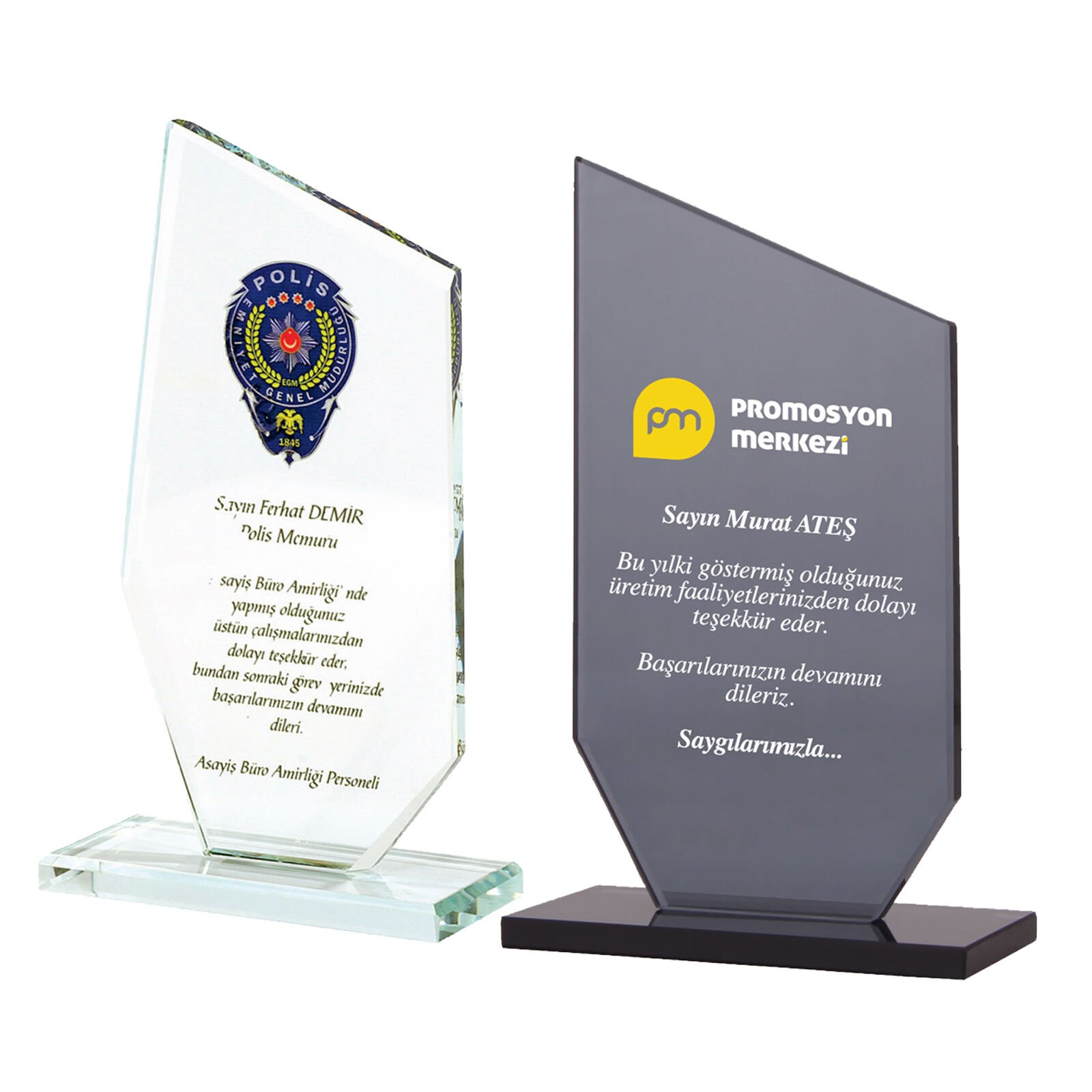 KAŞGAR SİYAH KRİSTAL PLAKET