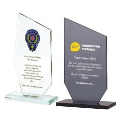 KAŞGAR SİYAH KRİSTAL PLAKET