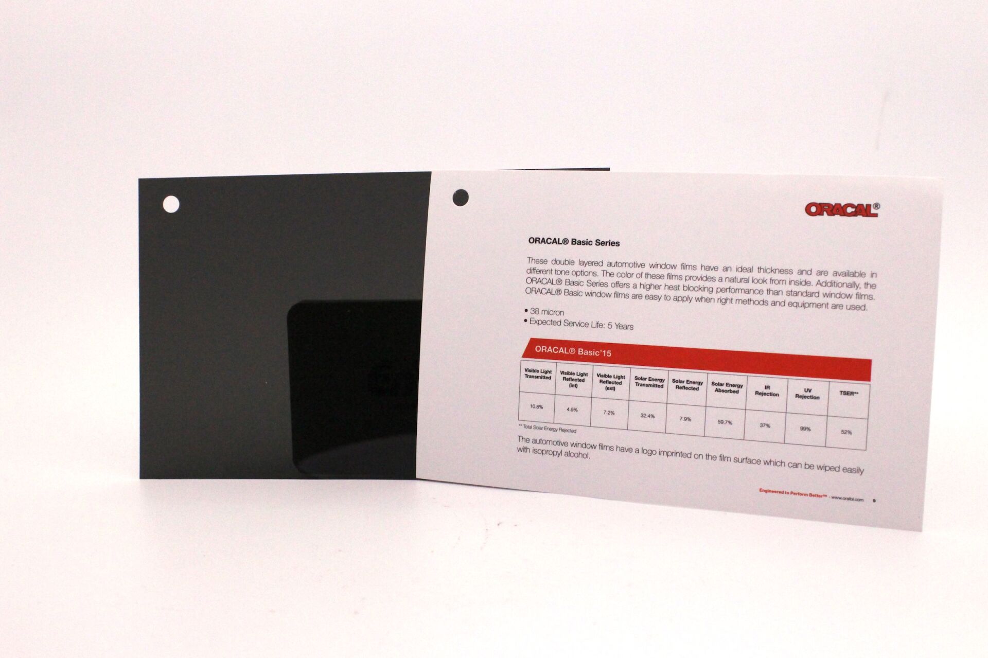 Oracal Basic Serisi Araç Cam Filmi 1,525 x 30 m %15