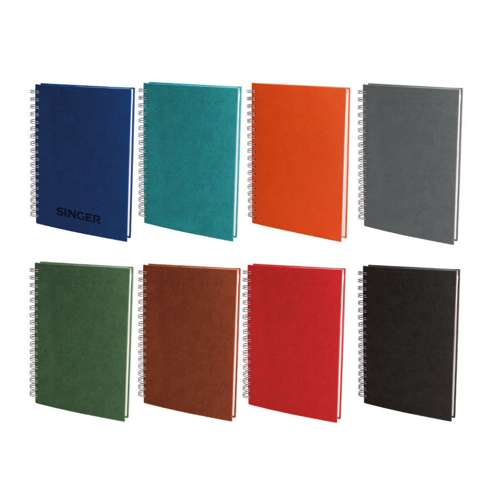 ELMADAĞ SİYAH TARİHLİ SPİRALLİ AJANDA (17X24 CM)