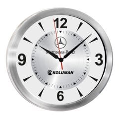 TRİTON091 GÜMÜŞ METAL KASA DUVAR SAATİ (350 MM)