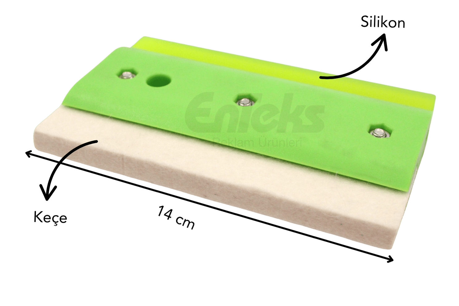 Silikon ve Keçeli Ragle – Geniş Yüzey Folyo Uygulama Aparatı (14 cm) LC32