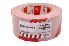 İkaz Bandı | 6cm x 110m - 250m Kırmızı Beyaz Dikkat Bandı