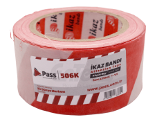 İkaz Bandı | 6cm x 110m - 250m Kırmızı Beyaz Dikkat Bandı 110 Metre