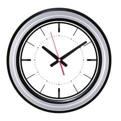 SEDNA526 SİYAH-GÜMÜŞ BRİSTOL KADRAN DUVAR SAATİ (480 MM)