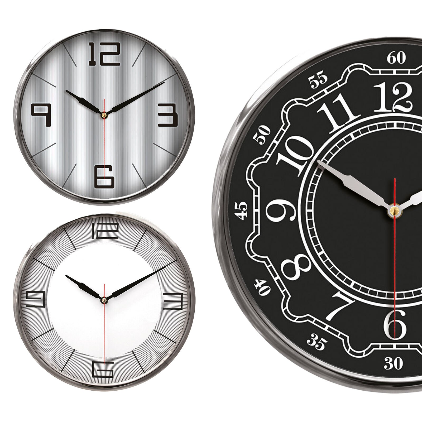 THOR707 METAL ÇERÇEVE DUVAR SAATİ (320MM)