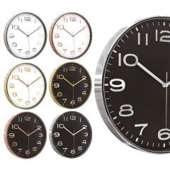 HADES406 METALİZE ÇERÇEVE DUVAR SAATİ(380 MM)