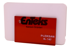 PLEKSAN K-147 Transparan Turuncu-Kırmızı Pleksi Levha 135x200 cm 2,8 mm