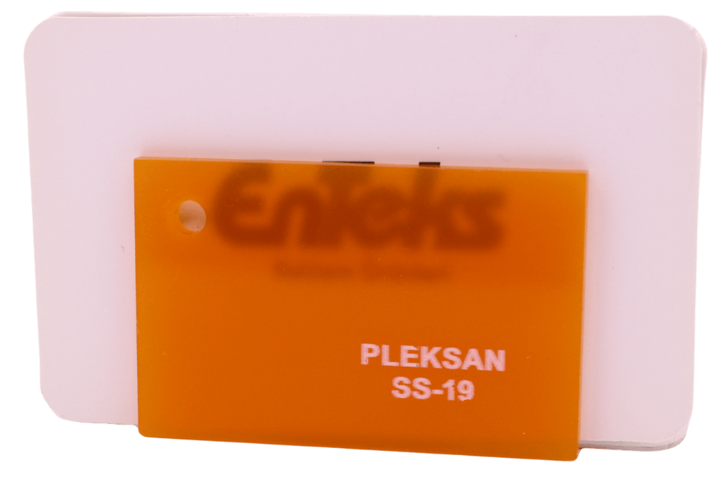 PLEKSAN SS-19 Transparan Buzlu Turuncu Pleksi Levha 135x200 cm 2,8 mm