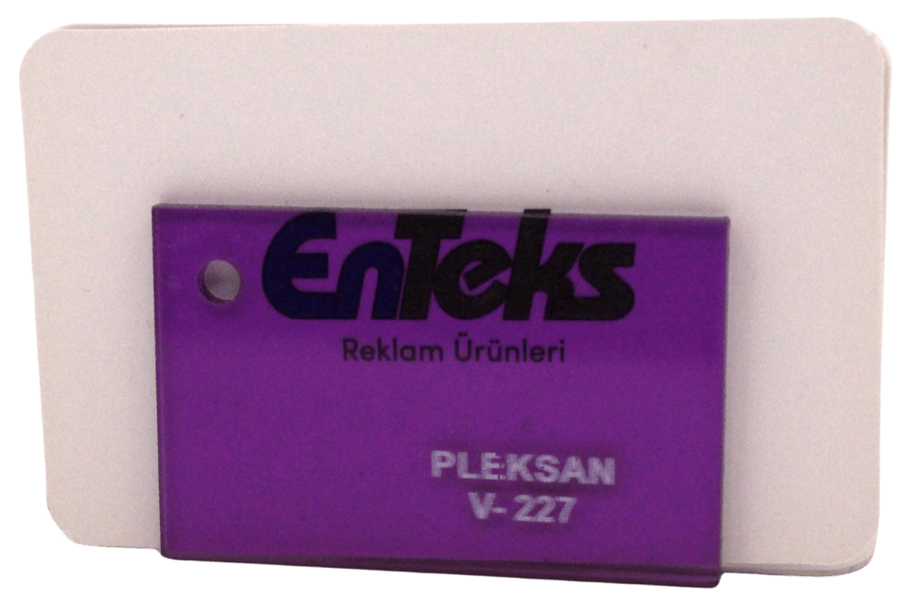 PLEKSAN V-227 Transparan Mor Pleksi Levha 135x200 cm 2,8 mm