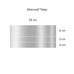 Eloksallı Bombeli Yönlendirme 25 cm 12 cm