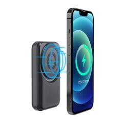 KÜÇÜKLER 10.000 MAH SİYAH MAGSAFE  ve  WIRELESS POWERBANK