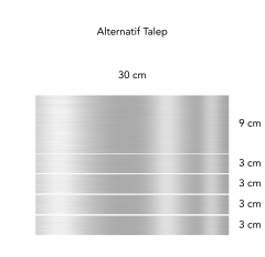 Eloksallı Bombeli Yönlendirme 30 cm 21 cm