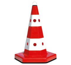 Kedi Gözlü Trafik Konisi 52 cm | Evelux 12301 TK A | Ağır Tabanlı Konik | Duba