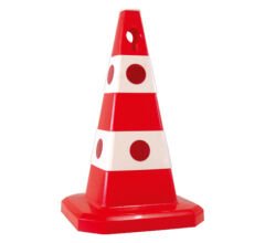 Kedi Gözlü Trafik Konisi 60 cm | Evelux 12350 TK | Ultra Görünürlük | Duba