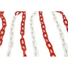 Plastik Trafik Zinciri (KIRMIZI BEYAZ) UT 3110 8 mm 25 metre