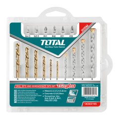 Total 16-Piece Drill Bit and Bit Set - TACSD3165