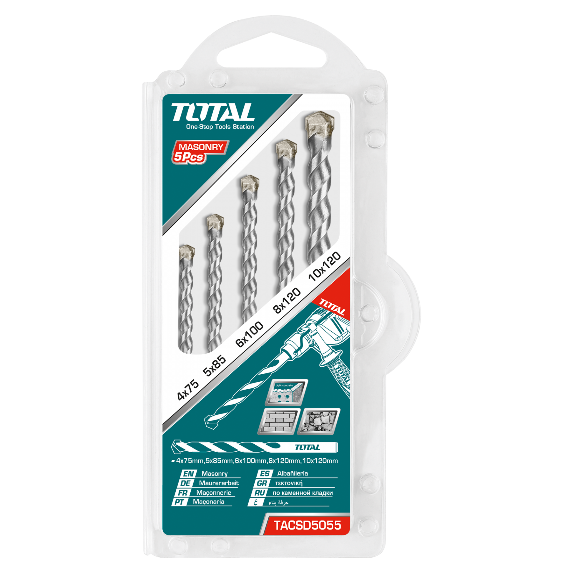 Total 5’li Beton Matkap Ucu Seti - TACSD5055