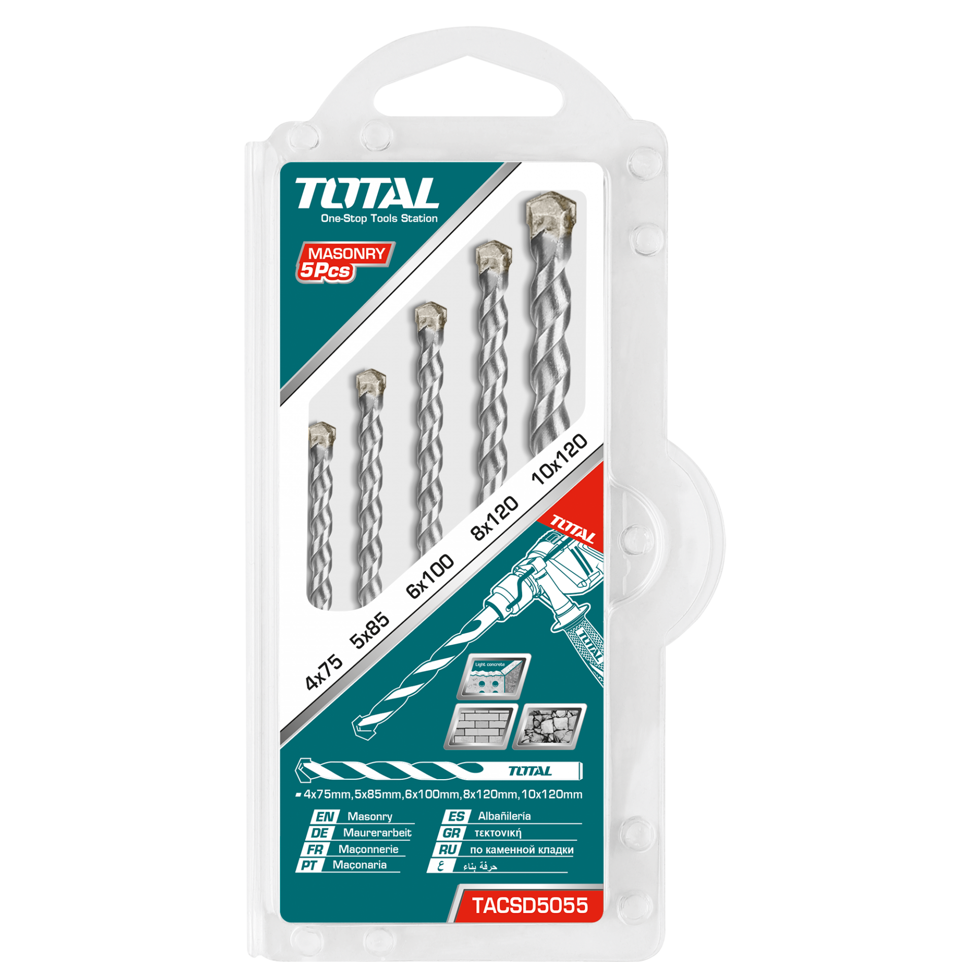 Total 5’li Beton Matkap Ucu Seti - TACSD5055