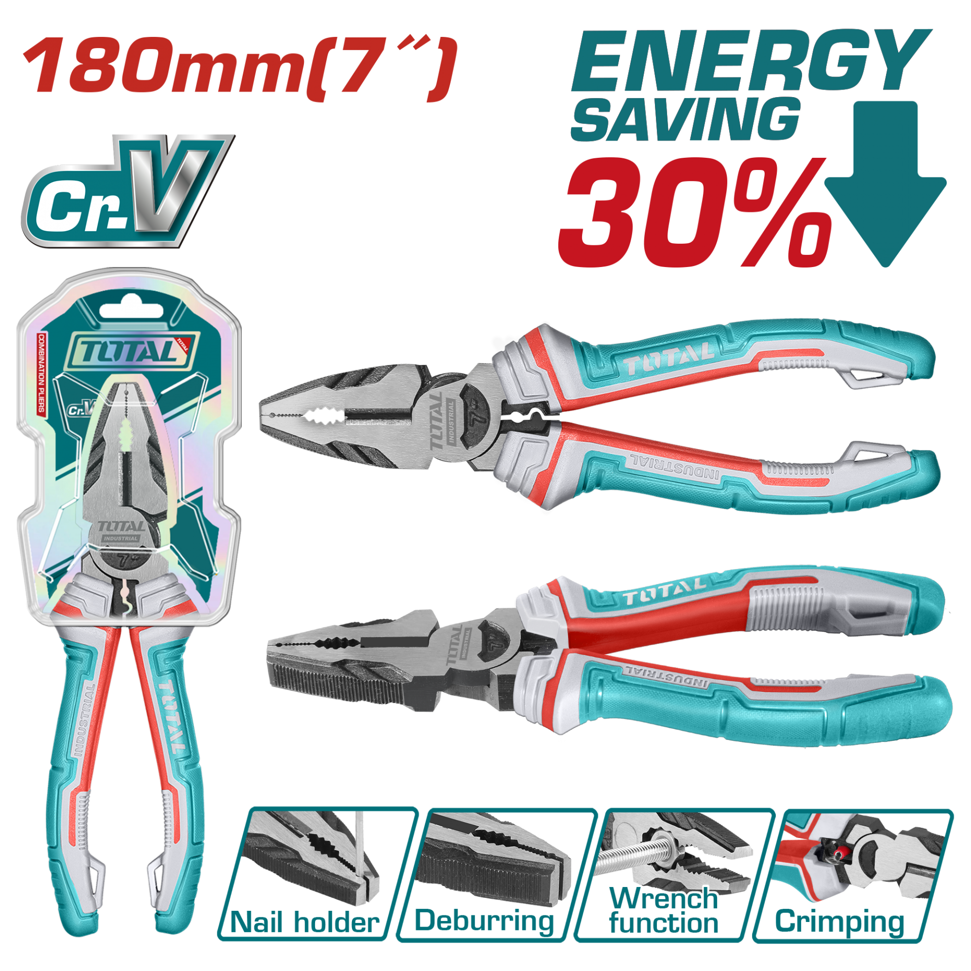 Total 180mm Pro Kombine Pense - THT210706S