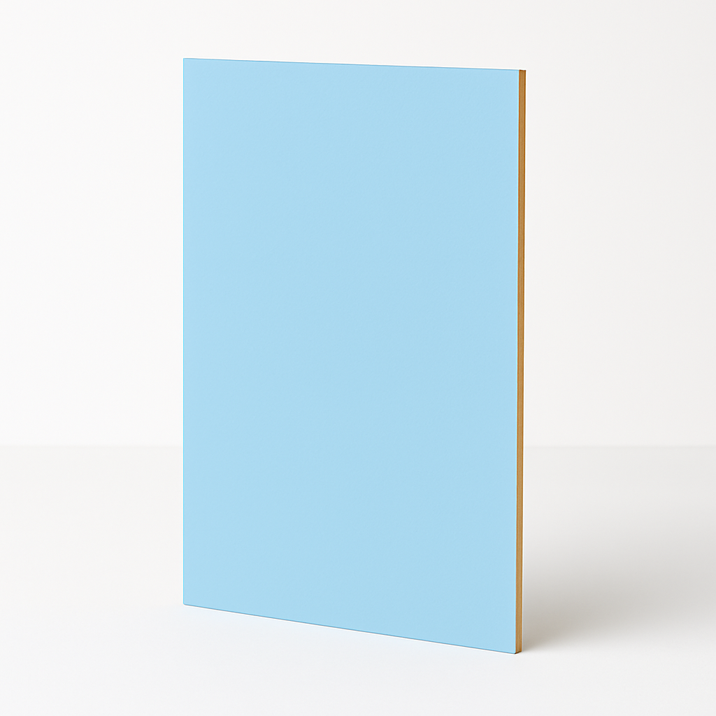 2,7 mm Bebe Mavi Tek Yüz Boyalı MDF Levha 170x210 cm (Ebatlama Notu Giriniz)