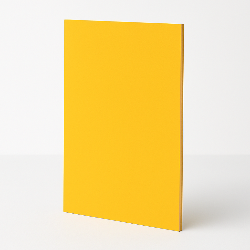 2,7 mm Sarı Tek Yüz Boyalı MDF Levha 170x210 cm (Ebatlama Notu Giriniz)